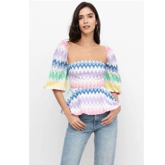 YUMI Kim “Eliza” Embroidered Puff Sleeve Top - Picture 2 of 10